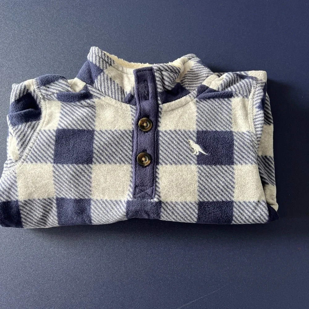 Carter's Baby Boys' 2-Piece Heather Plaid Fleece Pullover Top‎ & Pants Set 18M - Picture 9 of 9